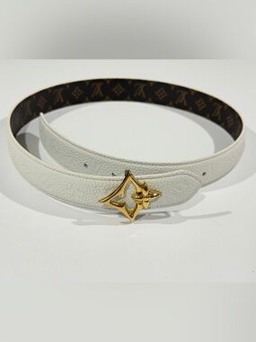 Louis Vuitton Flowergram Reversible Belt Women’s LV size 75 Skinny Belt